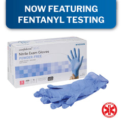 Exam Glove McKesson Confiderm 3.5C Small NonSterile Nitrile Standard Cuff Length Textured Fingertips Blue Chemo Tested Case type