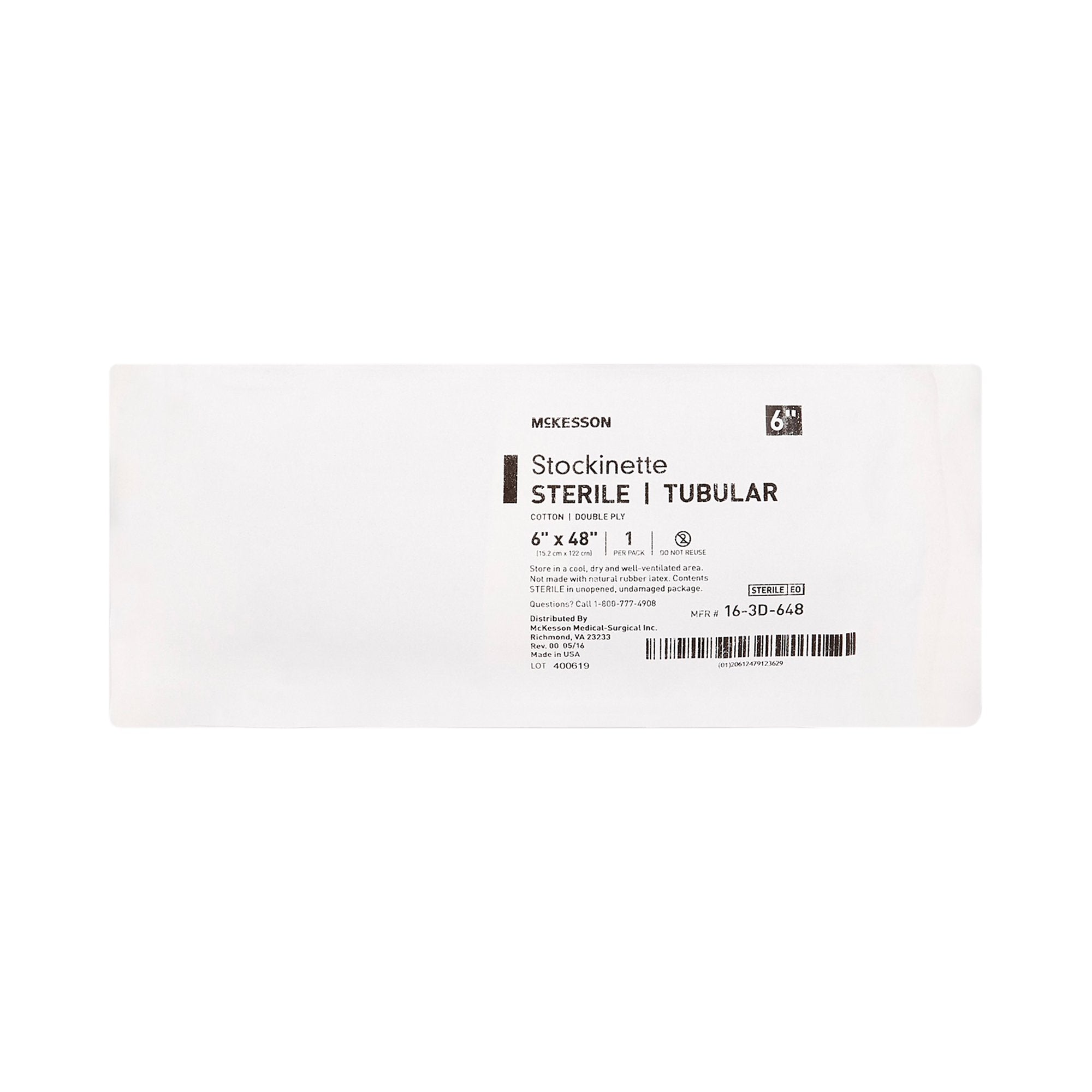 Surgical Stockinette Tubular McKesson 6 X 48 Inch Sterile