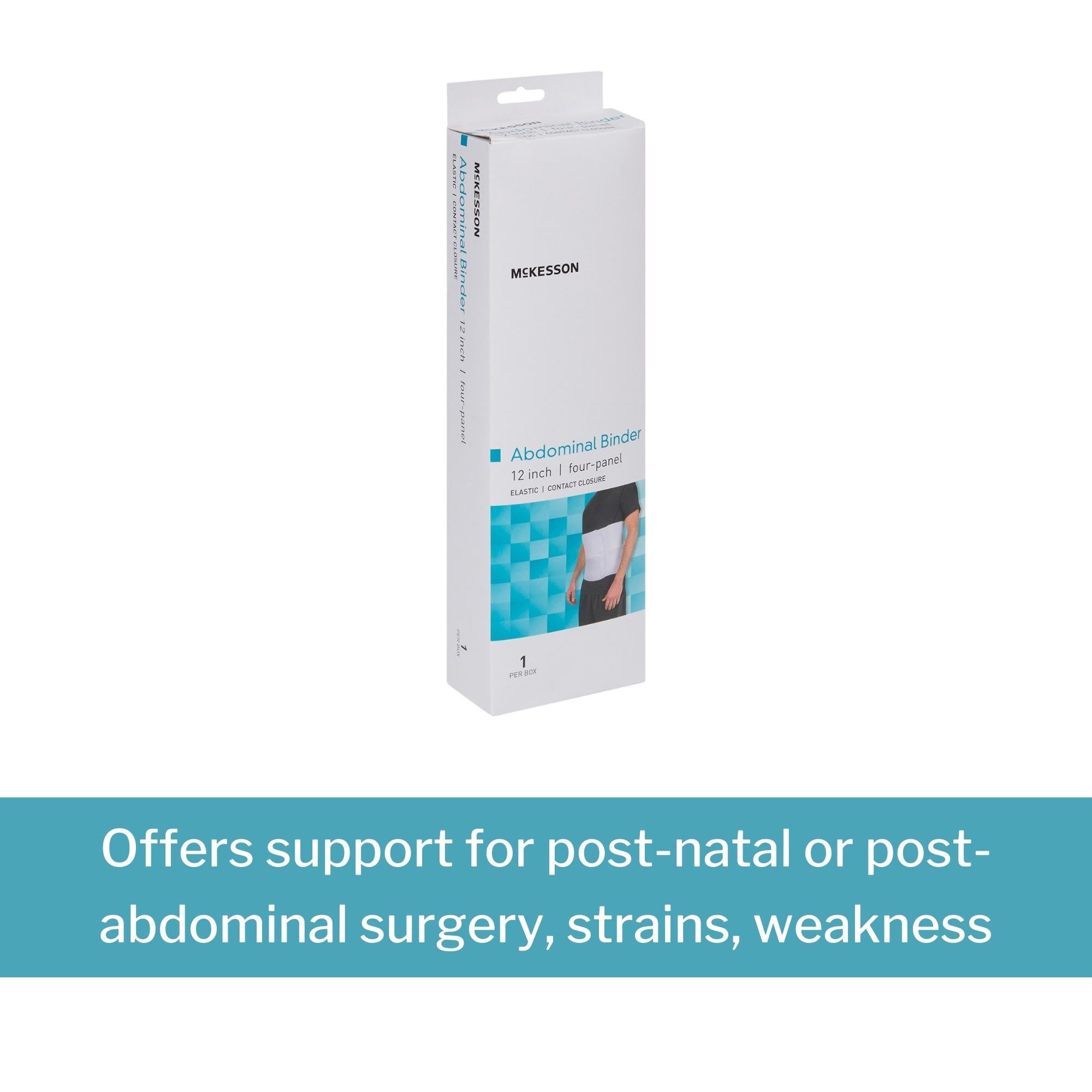 abdominal binder mckesson large x large hook and loop closure 62 to 74 inch waist circumference 12 inch height adult packaging type each