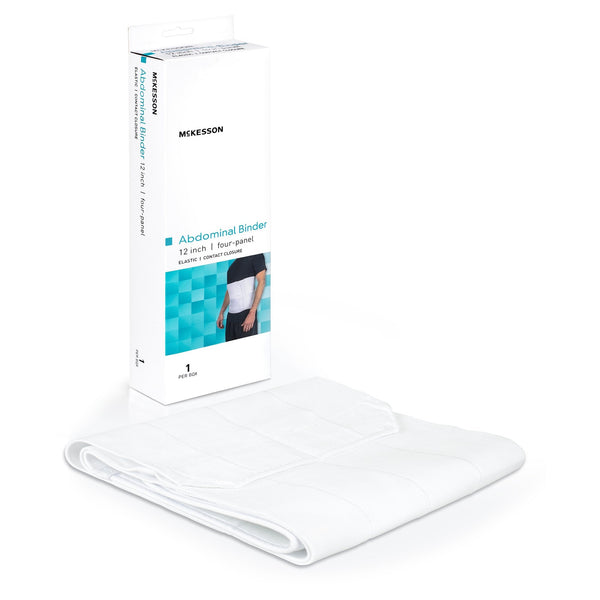 Abdominal Binder McKesson Large / X Large Hook and Loop Closure 62 to 74 Inch Waist Circumference 12 Inch Height Adult