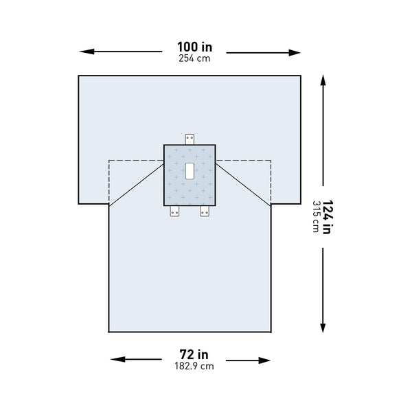 Abdominal Drape McKesson Pediatric Laparotomy Drape 100 W X 72 W X 124 L Inch Sterile