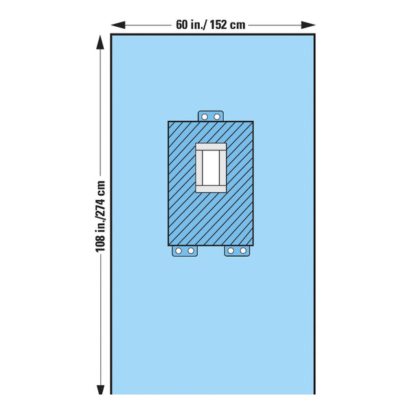Abdominal Drape Pediatric Laparotomy Drape 60 W X 108 L Inch Sterile