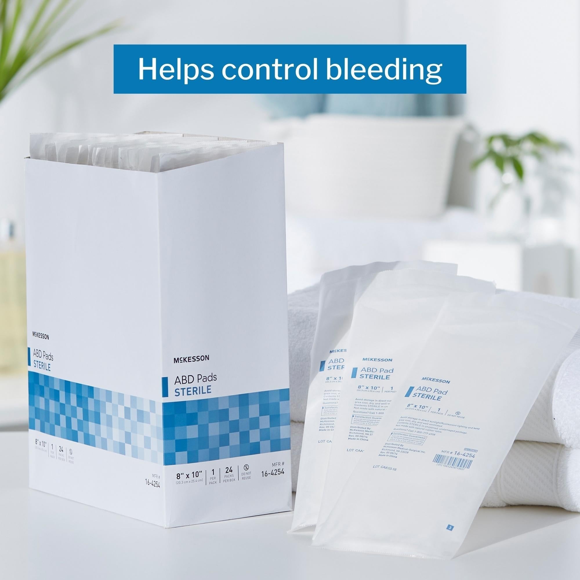 abdominal pad mckesson 8 x 10 inch sterile 1 per pack packaging type box