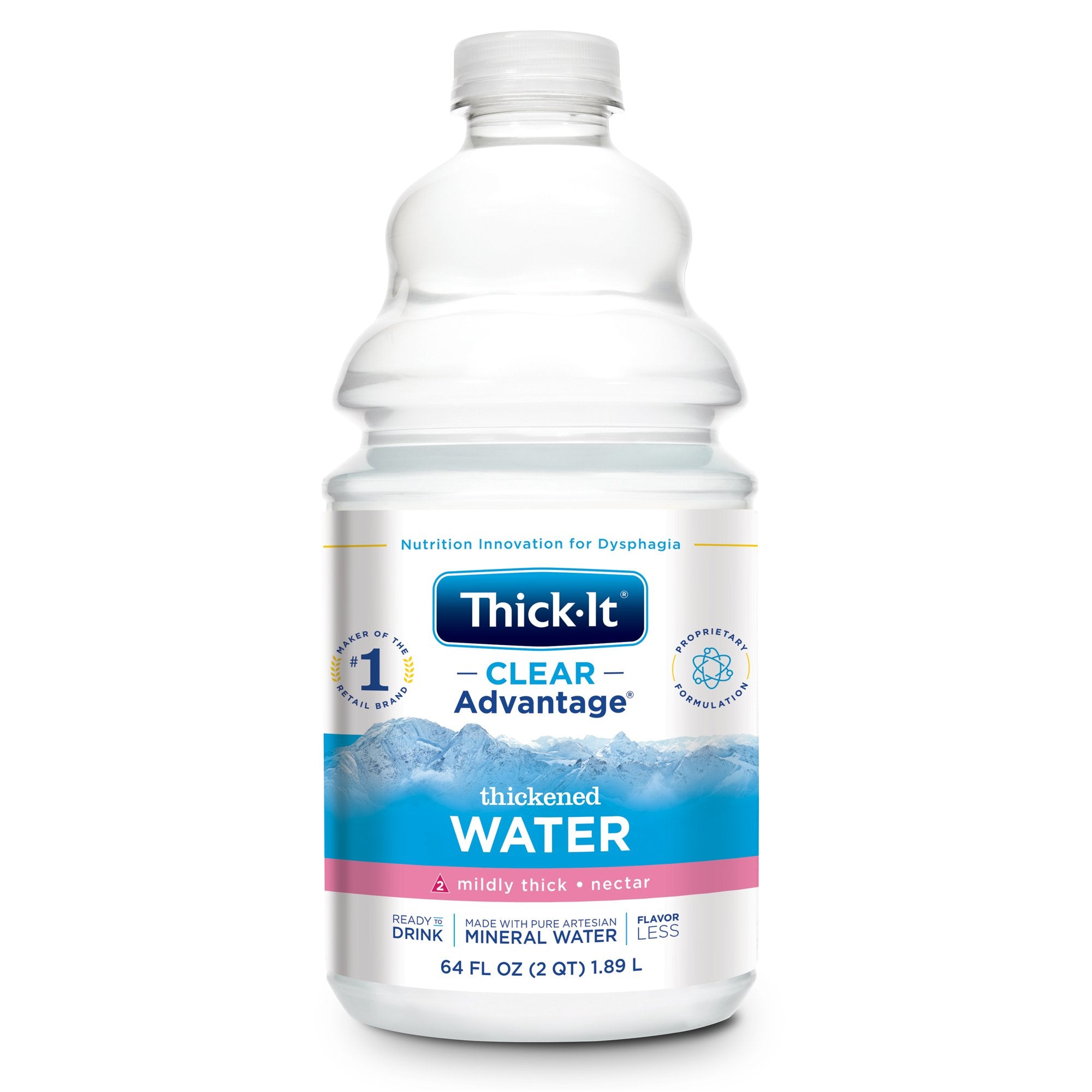 Thickened Water Thick-It Clear Advantage 64 oz. Bottle Unflavored Liquid IDDSI Level 2 Mildly Thick, Packaging Type- Case