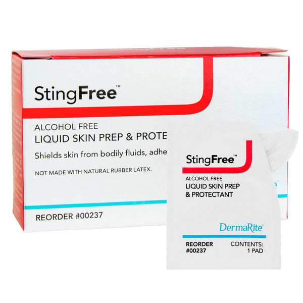 Skin Barrier Wipe StingFree Alcohol Free Liquid Skin Prep & Shield Hexamethyldisiloxane / Decamethylcyclopentasiloxane Individual Packet NonSterile