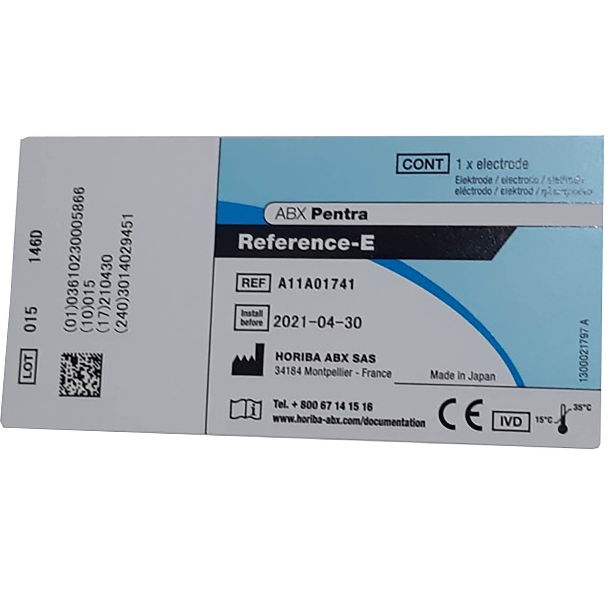 Pentra Normal Lab Reference Ranges Ion-Selective Electrode (ISE) ABX Pentra Reference Electrode
