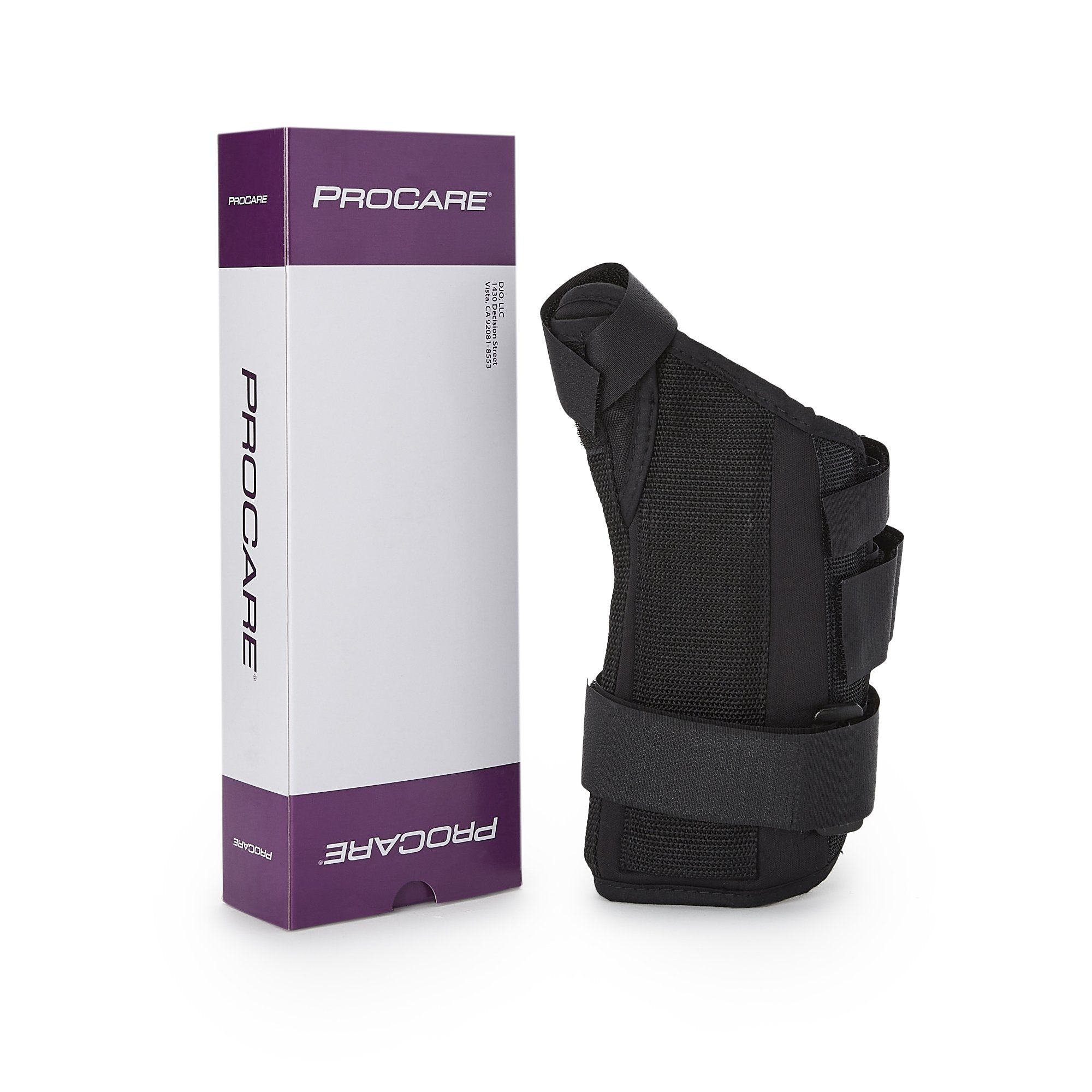 Wrist Brace with Abducted Thumb ProCare ComfortFORM Aluminum / Foam / Spandex / Plastic Left Hand Black Medium