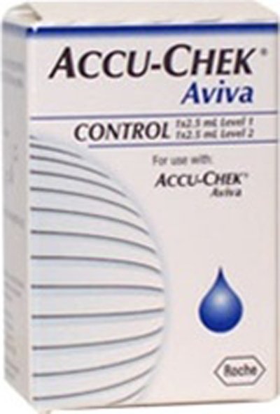 Blood Glucose Control Solution Accu Chek Aviva 2 X 2.5 mL Level 1 & 2