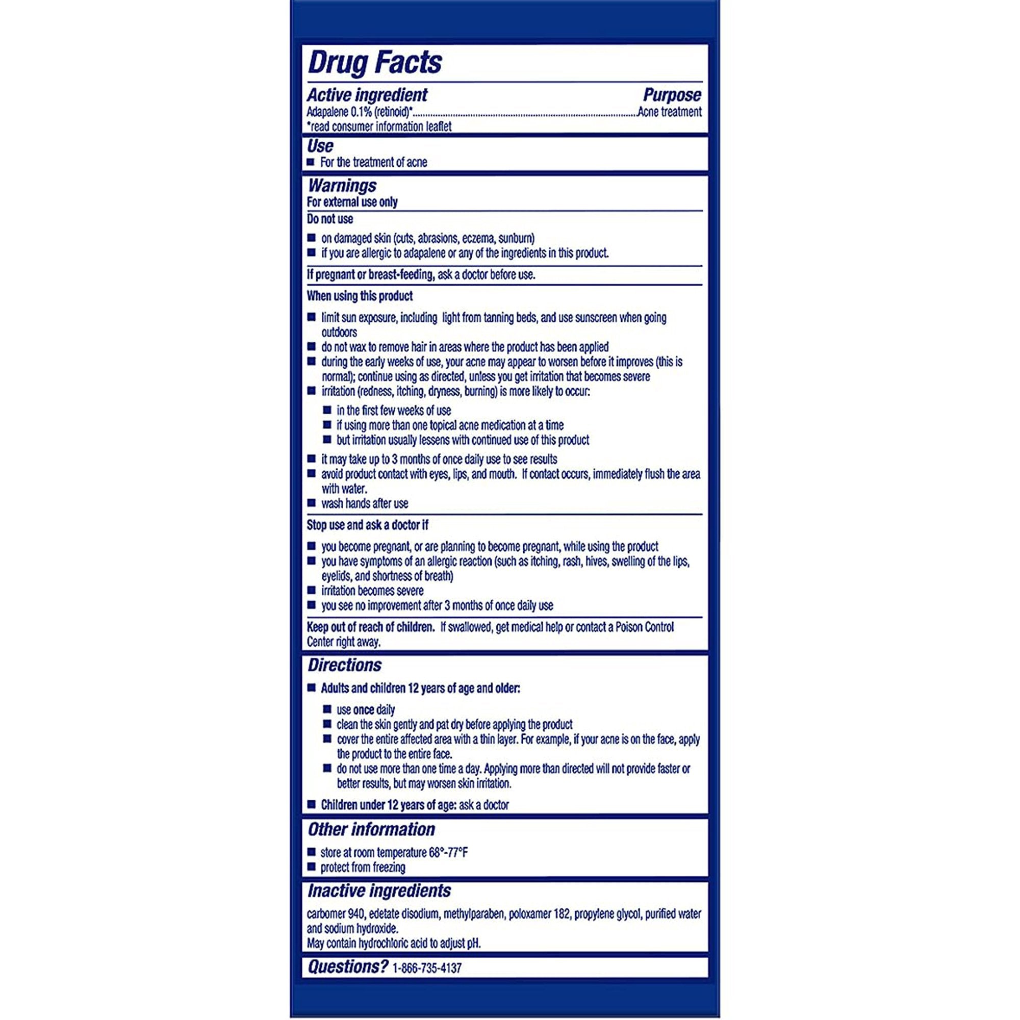 acne treatment differin 45 gram gel