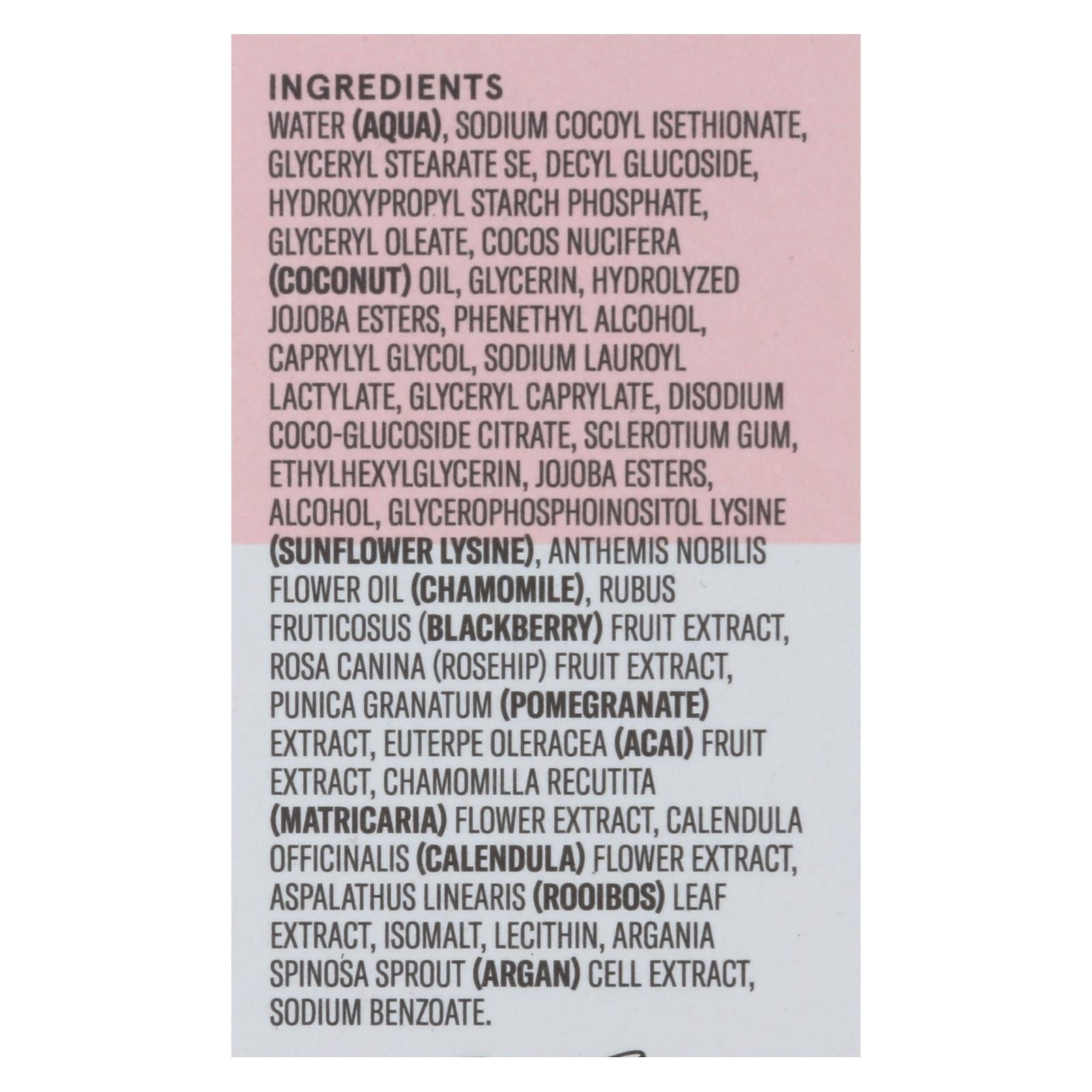 acure sensitive facial cleanser peony extract and sunflower amino acids 4 fl oz