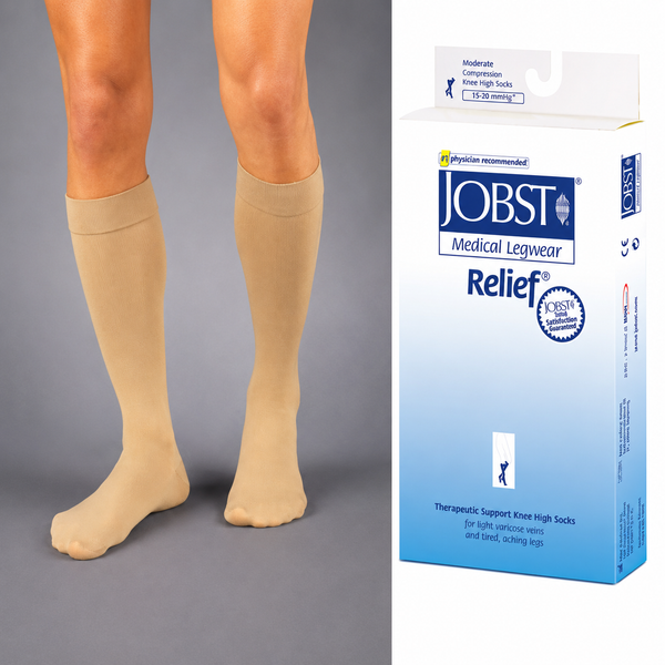 Jobst Relief K/h Ct 15-20 Mmhg Beige  Large