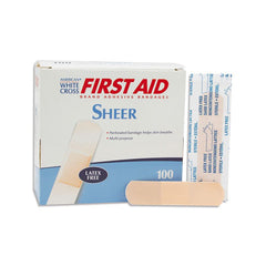 Adhesive Strip American White Cross 3/4 X 3 Inch Plastic Rectangle Tan Sterile
