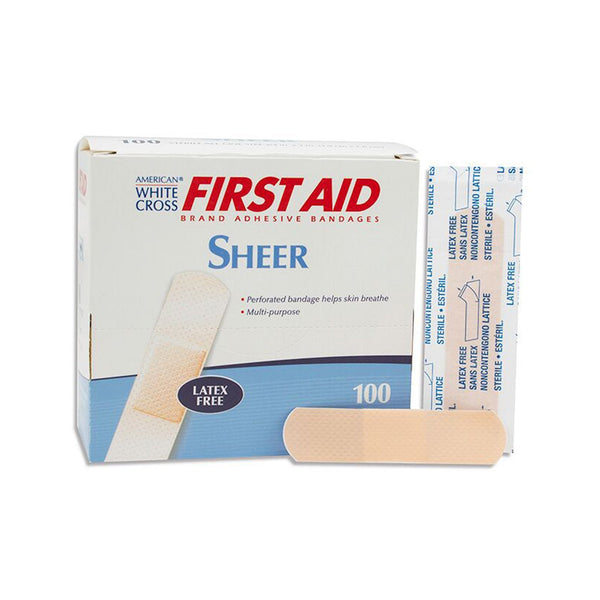 Adhesive Strip American White Cross 3/4 X 3 Inch Plastic Rectangle Tan Sterile