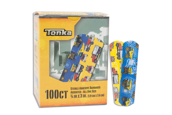 Adhesive Strip American White Cross Stat Strip 3/4 X 3 Inch Plastic Rectangle Kid Design (Tonka) Sterile