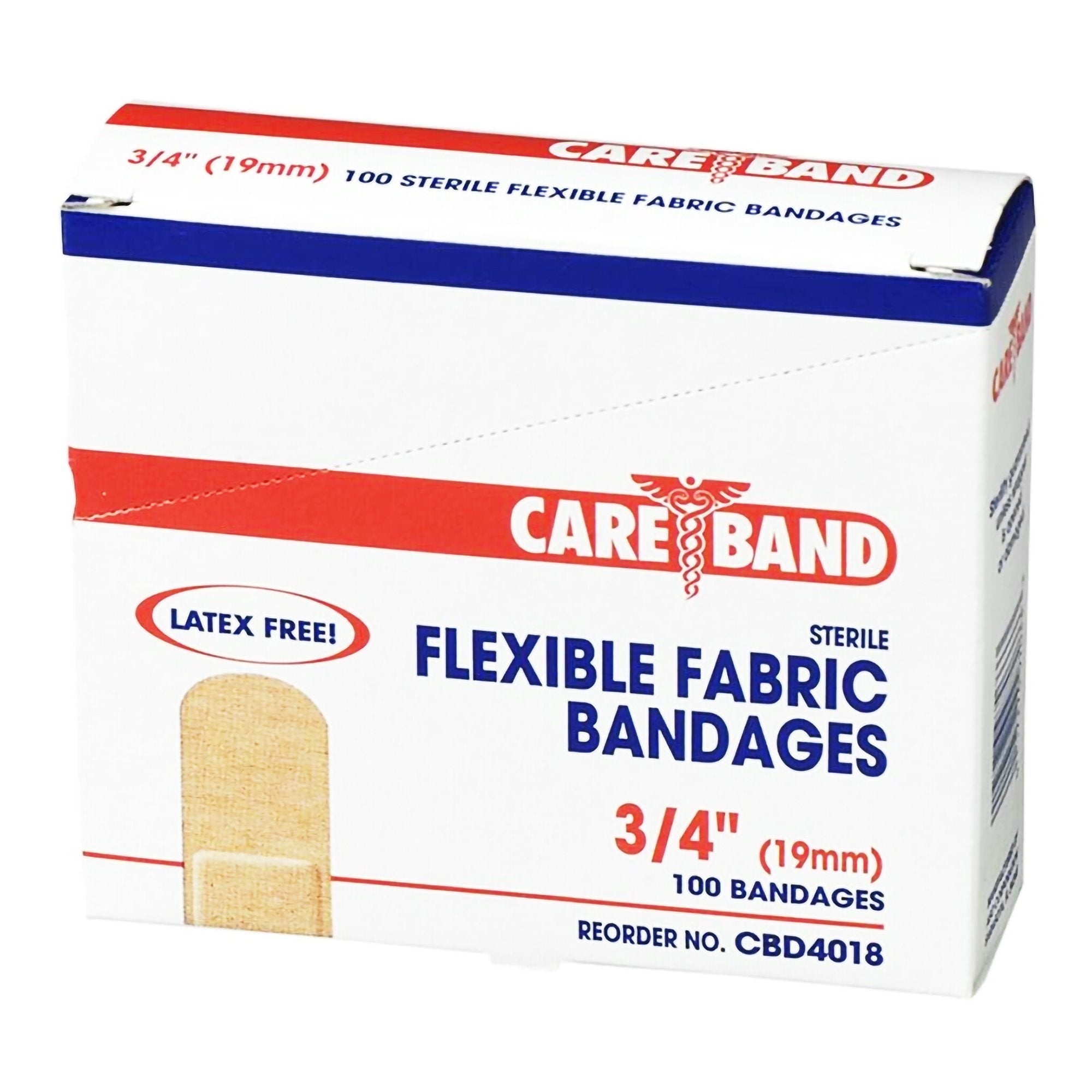 Adhesive Strip Careband 3/4 X 3 Inch Fabric Rectangle Tan Sterile