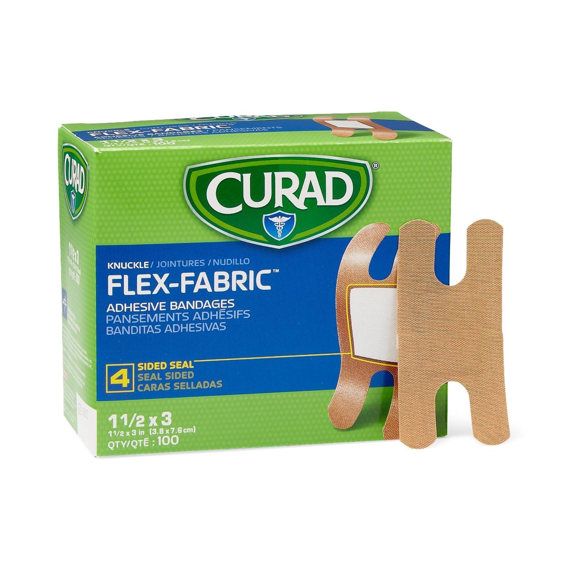 Adhesive Strip Comfort Cloth 1 1/2 X 3 Inch Plastic Knuckle Tan Sterile