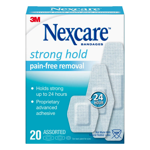 Adhesive Strip Nexcare Sensitive Skin 7/8 X 1 1/4 Inch / 1 1/8 X 3 Inch / 15/16 X 1   1/8 Inch Silicone Rectangle White Sterile