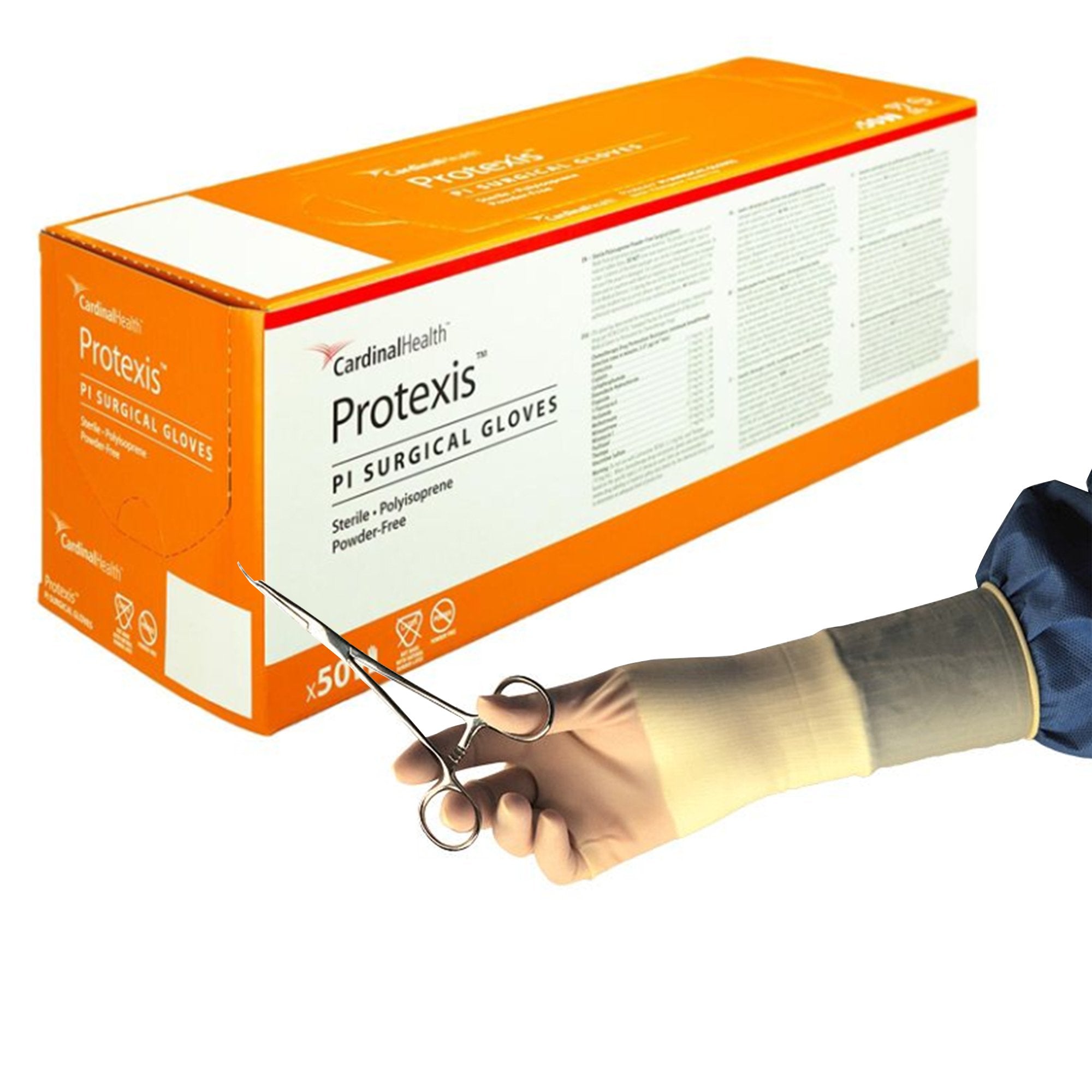 Surgical Glove Protexis PI Size 6 Sterile Polyisoprene Standard Cuff Length Smooth Ivory Chemo Tested