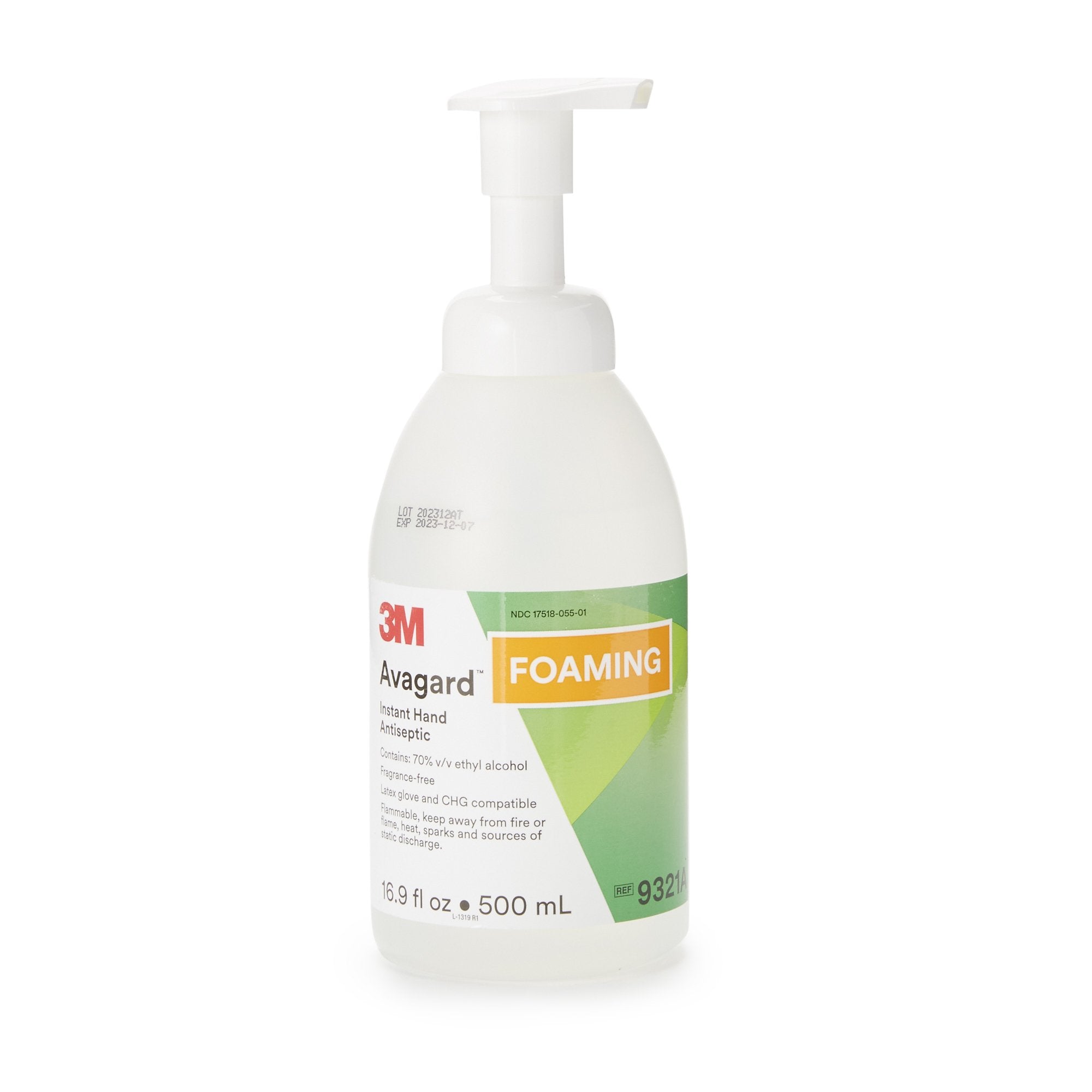 Hand Sanitizer 3M Avagard 16.9 oz. Ethyl Alcohol Foaming Pump Bottle