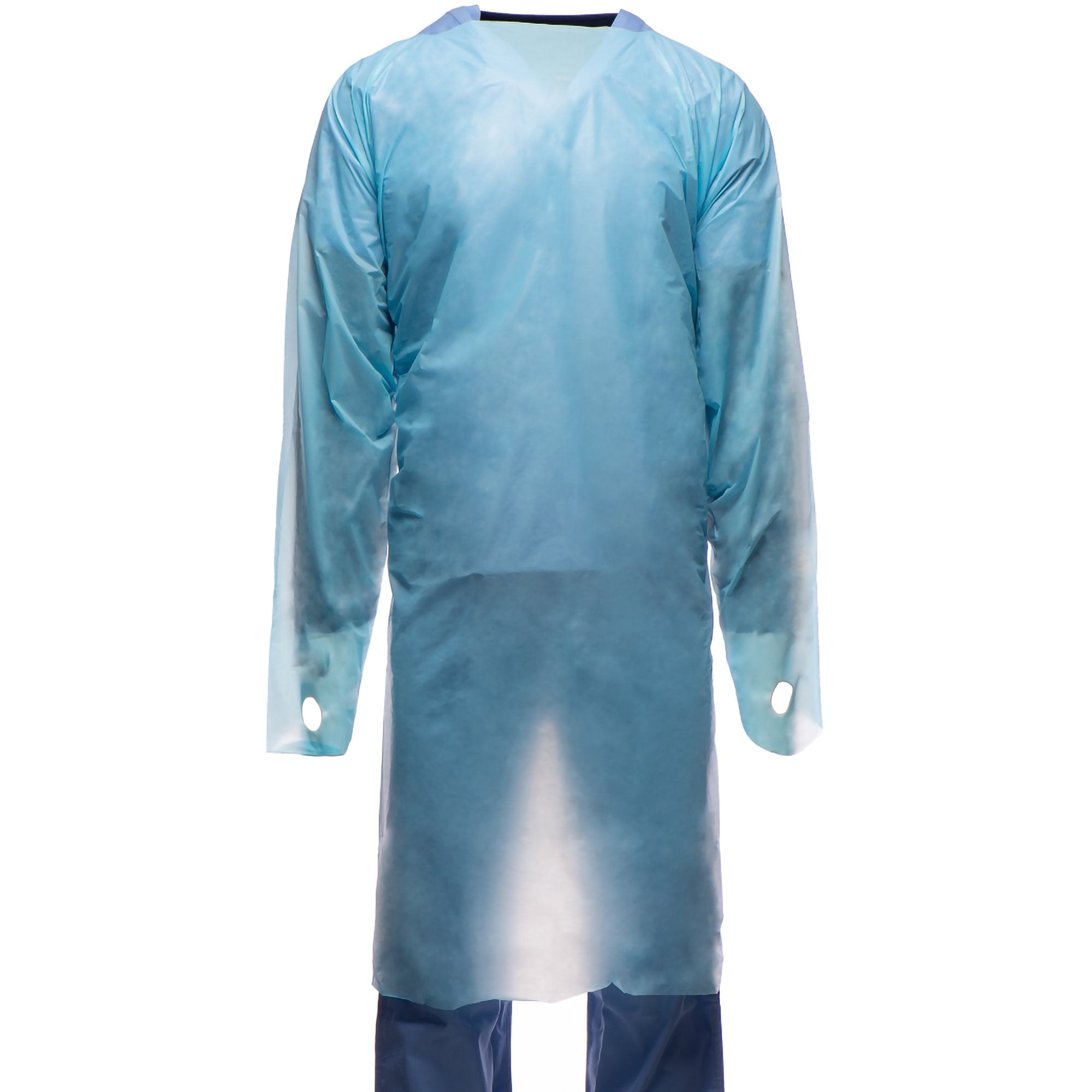 Protective Procedure Gown One Size Fits Most Blue NonSterile Not Rated Disposable, Packaging Type- Box