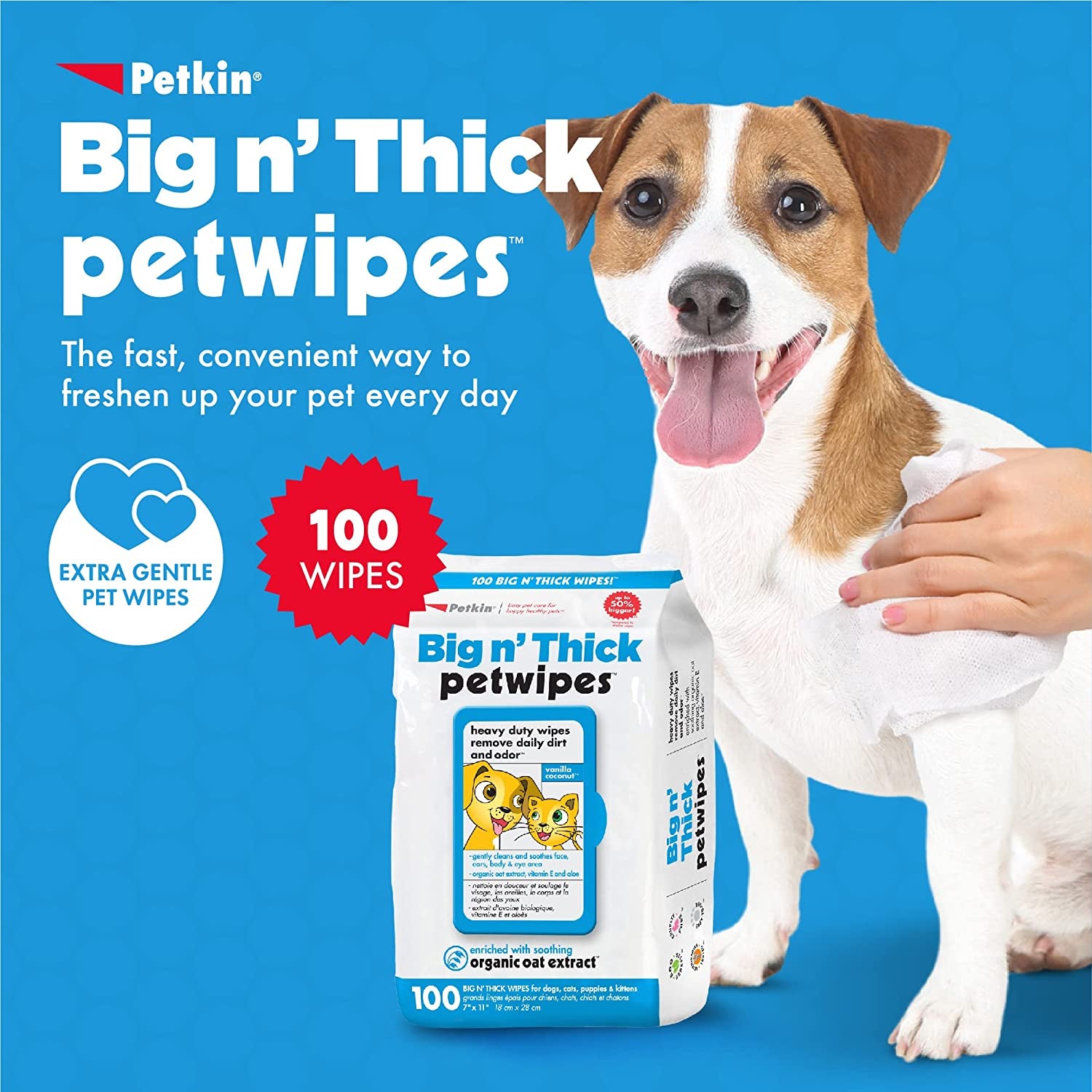 Big N' Thick Petwipes 100 Ct