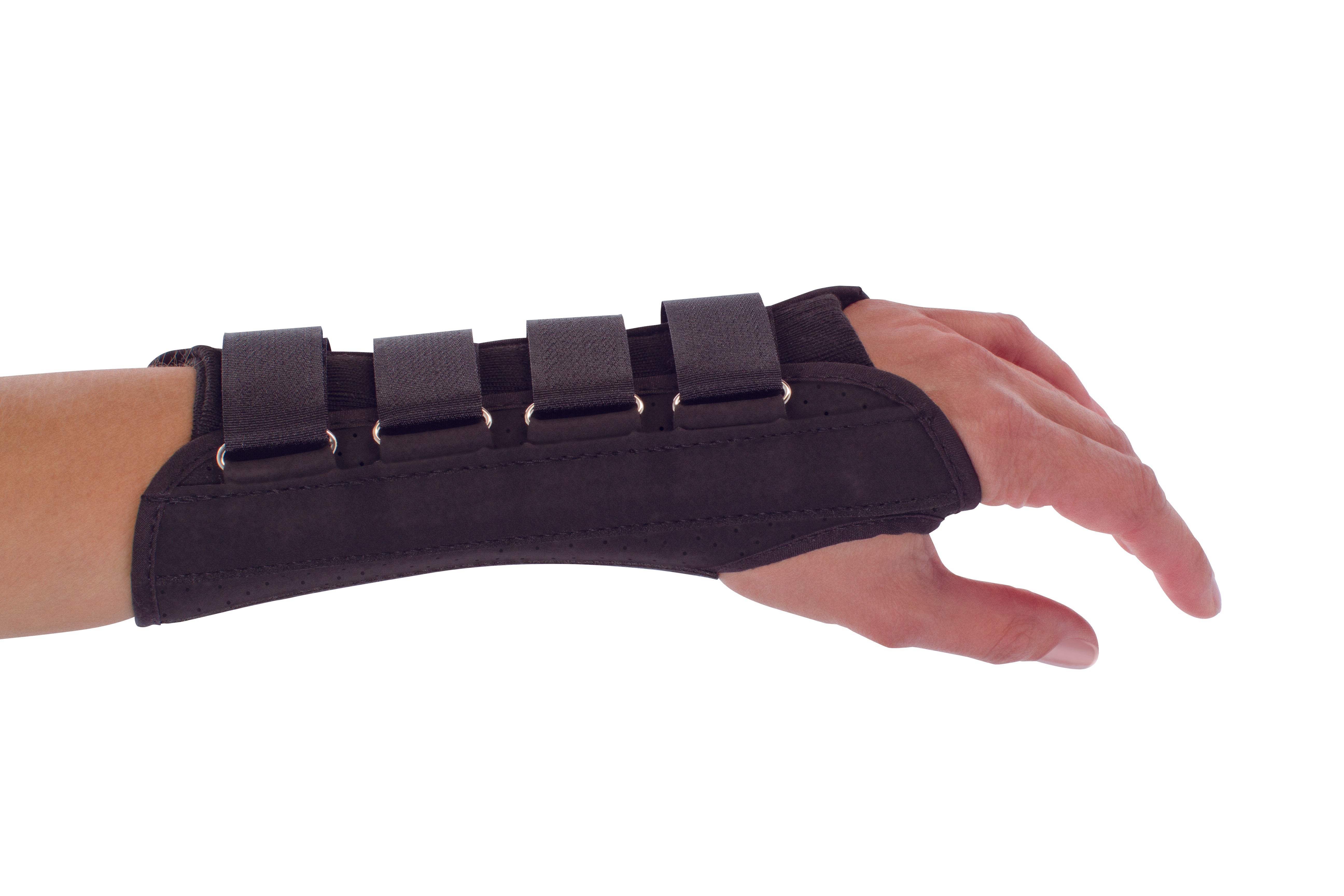 Wrist Support ProCare Aluminum / Cotton / Flannel / Suede Left Hand Black Small