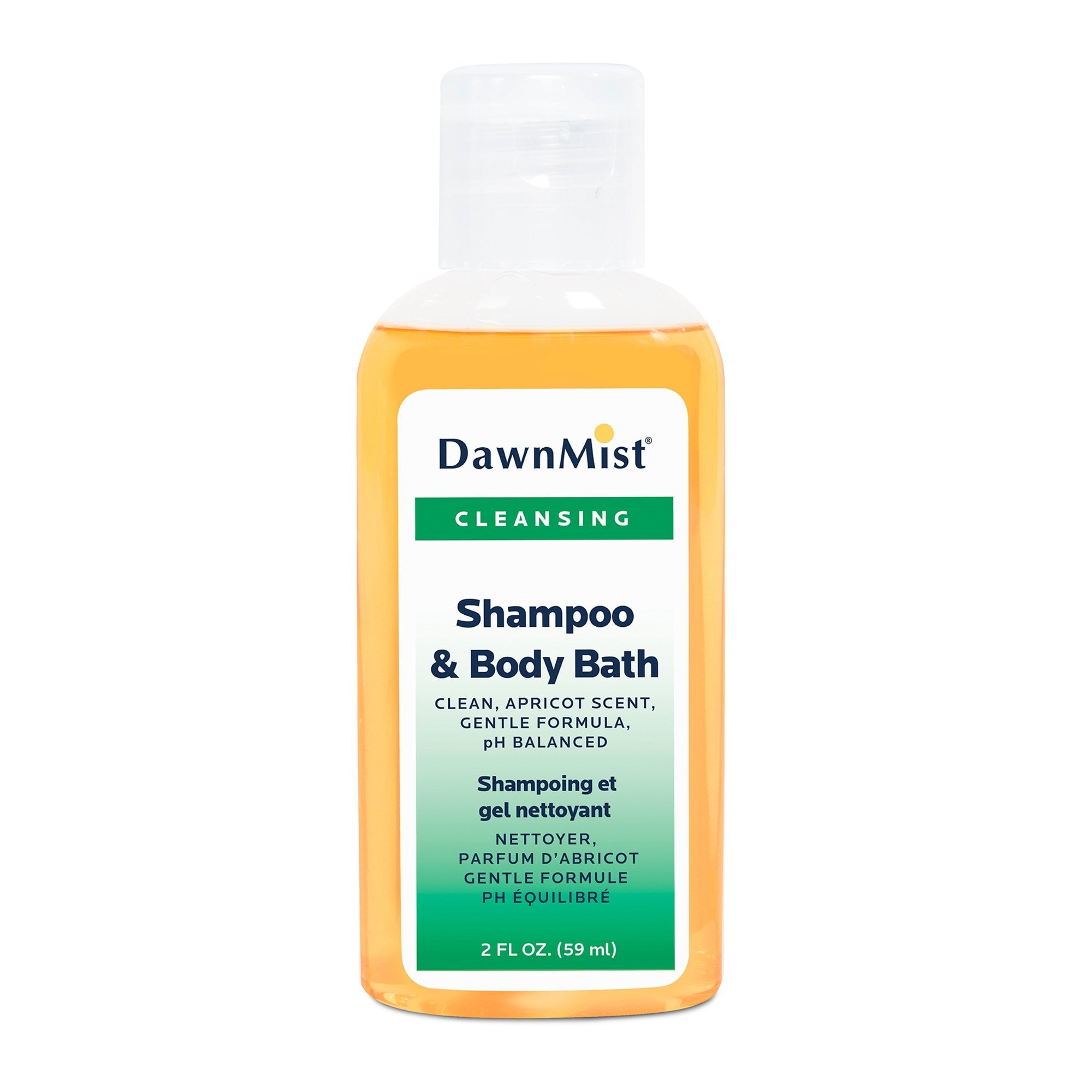 Shampoo and Body Wash DawnMist 2 oz. Flip Top Bottle Apricot Scent