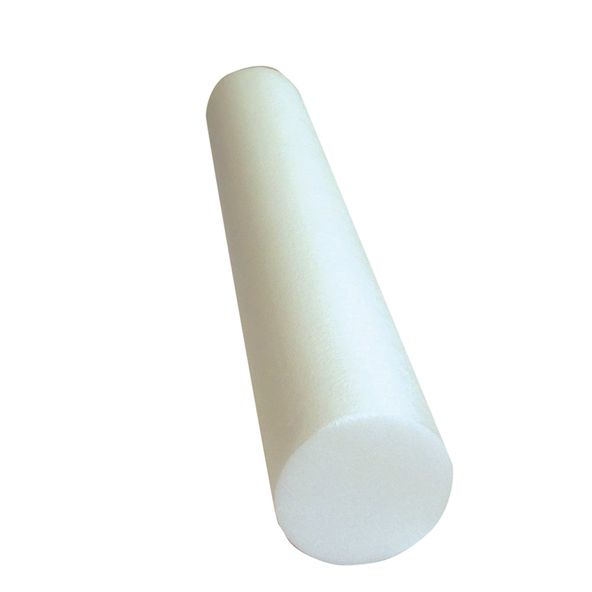 CanDo Round Therapy Foam Roller White Polyethylene Foam 6 X 36 Inch