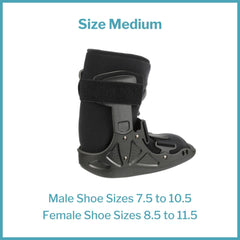 air walker boot mckesson pneumatic adult medium short packaging type each