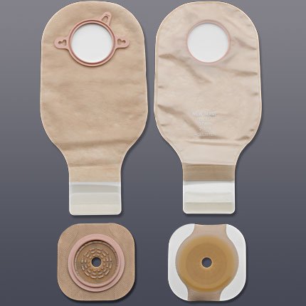 Ileostomy / Colostomy Pouch New Image Two-Piece System 12 Inch Length Flat, Trim to Fit 2-1/4 Inch Stoma Drainable, Packaging Type- Box