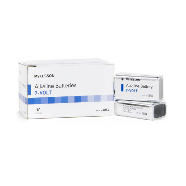 Alkaline Battery McKesson 9V Cell 9V Disposable 10 Pack