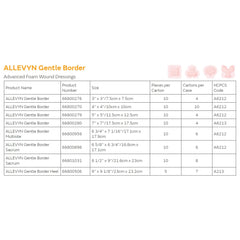 allevyn gentle border sacrum 16 8 x 17 1 centimeter allevyn gentle border foam dressing mk776603ea