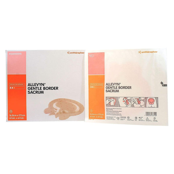 Foam Dressing Allevyn Gentle Border 6 5/8 X 6 3/4 Inch With Border Film Backing Silicone Gel Adhesive Sacral Sterile