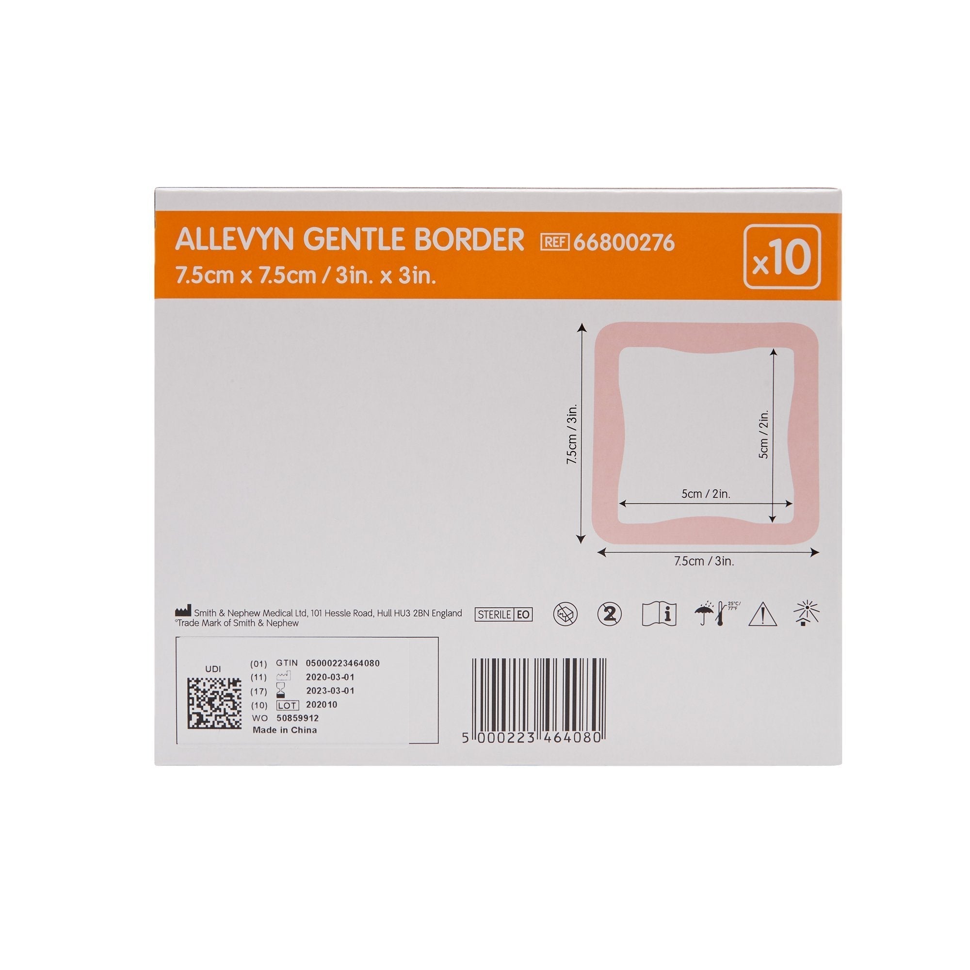 allevyn gentle border silicone foam dressing 3 x 3 inch allevyn gentle border foam dressing mk665772bx
