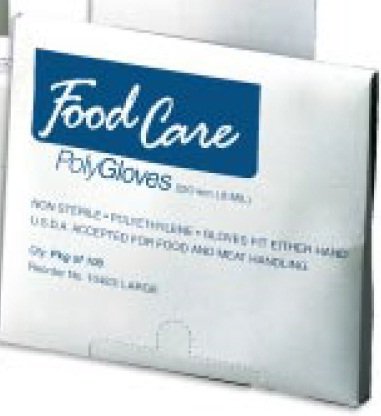 Food Service Glove Foodcare Large Textured Clear Polyethylene, Packaging Type- Box