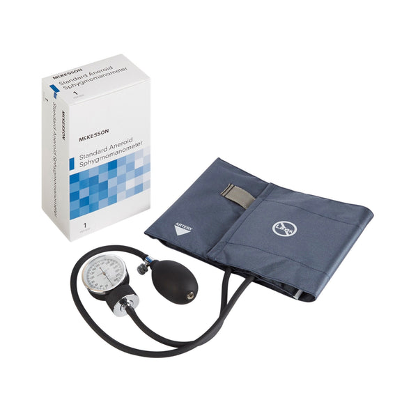 Aneroid Sphygmomanometer Unit McKesson Brand Large Adult Cuff Nylon Cuff 34   50 cm Pocket Aneroid