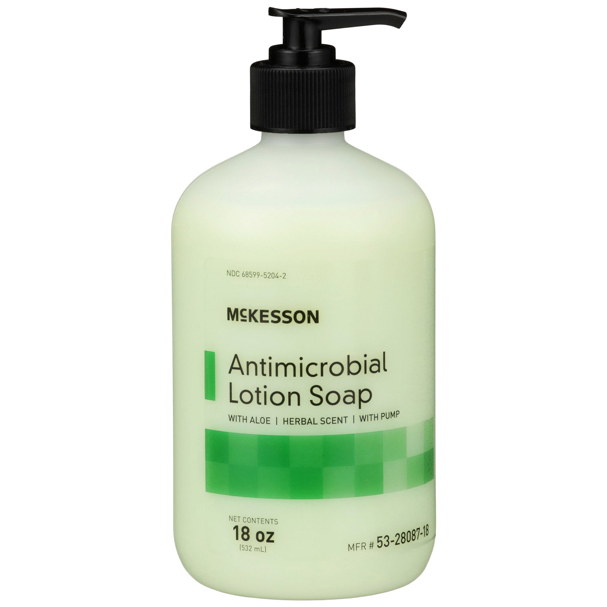 antimicrobial soap mckesson lotion 18 oz pump bottle herbal scent packaging type each