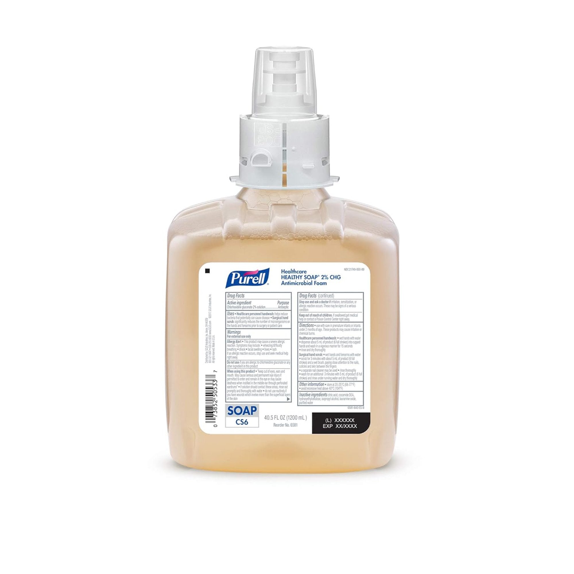 Antimicrobial Soap Purell Healthy Soap Foaming 1,200 mL Dispenser Refill Bottle Unscented