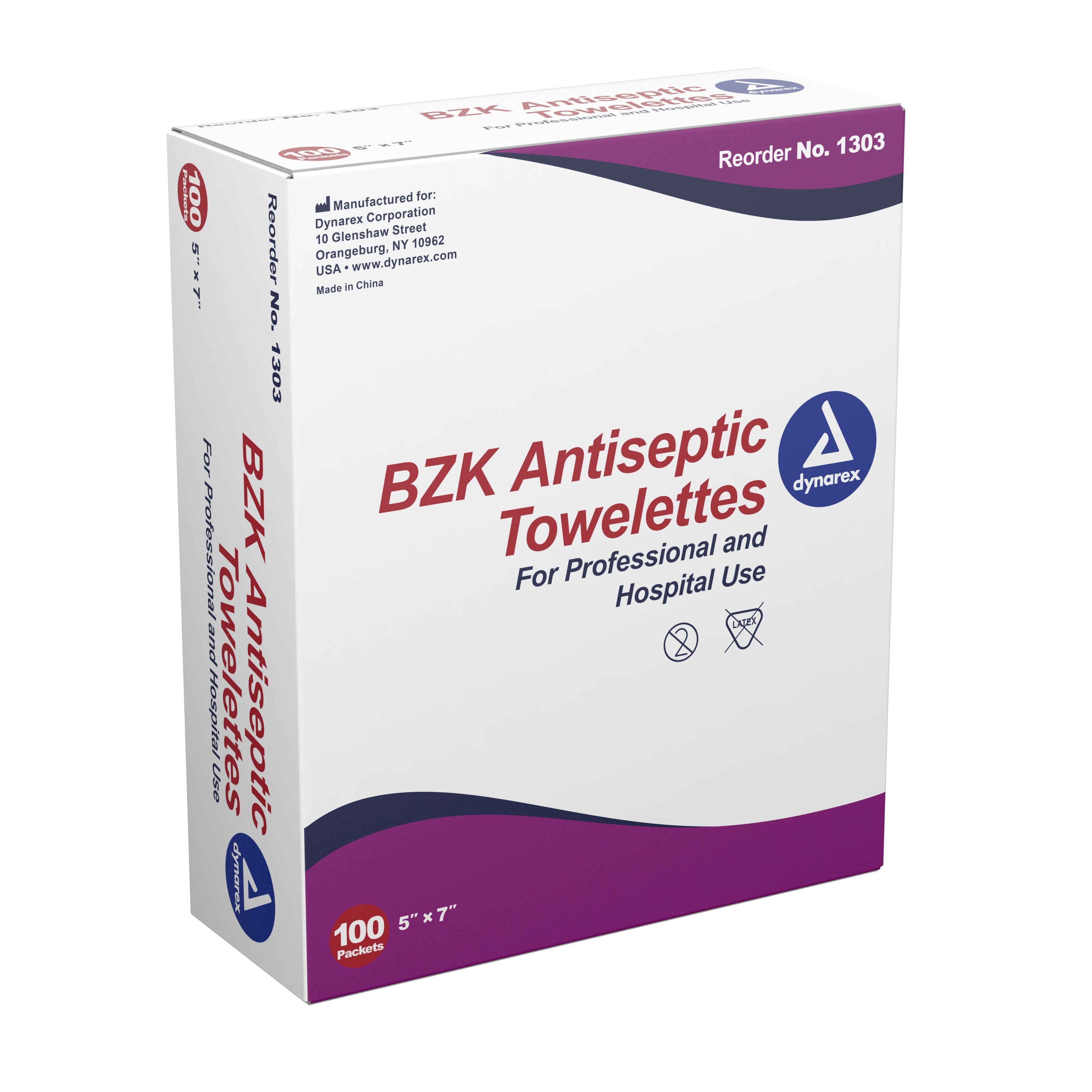 Antiseptic Skin Towelette Dynarex Individual Packet Scented 100 Count