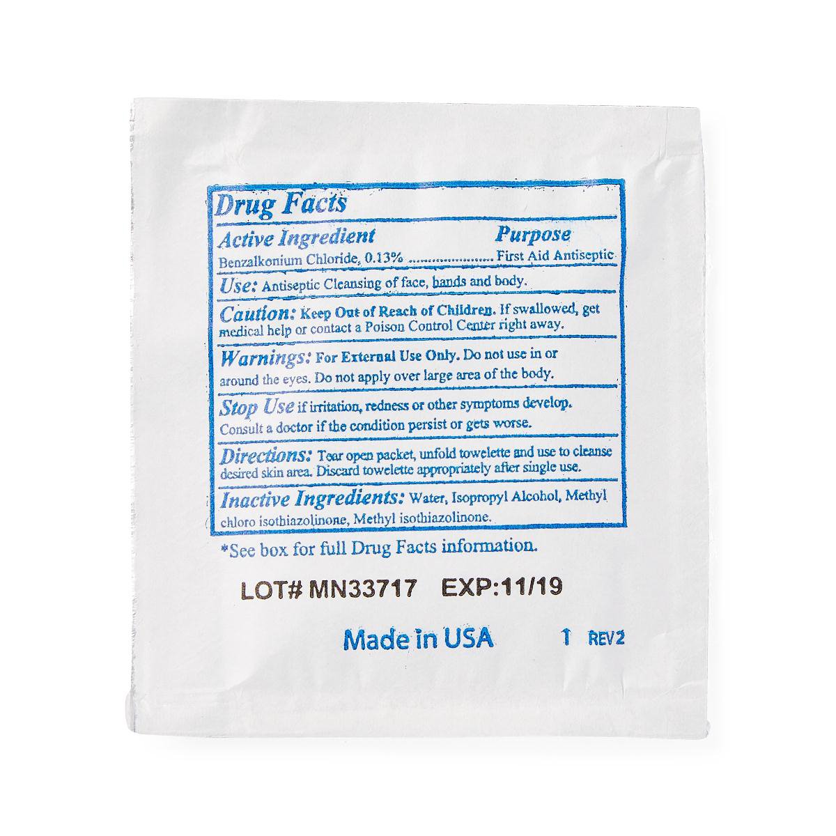 antiseptic skin towelette med nap individual packet alcohol scent 100 count packaging type box