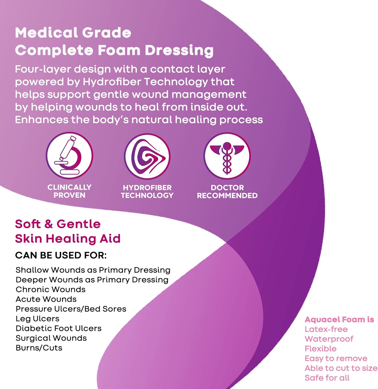 aquacel silicone adhesive with border silicone foam dressing 7 x 7 inch aquacel foam dressing mk802595bx