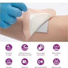 aquacel silicone adhesive with border silicone foam dressing 7 x 7 inch aquacel foam dressing mk802595bx