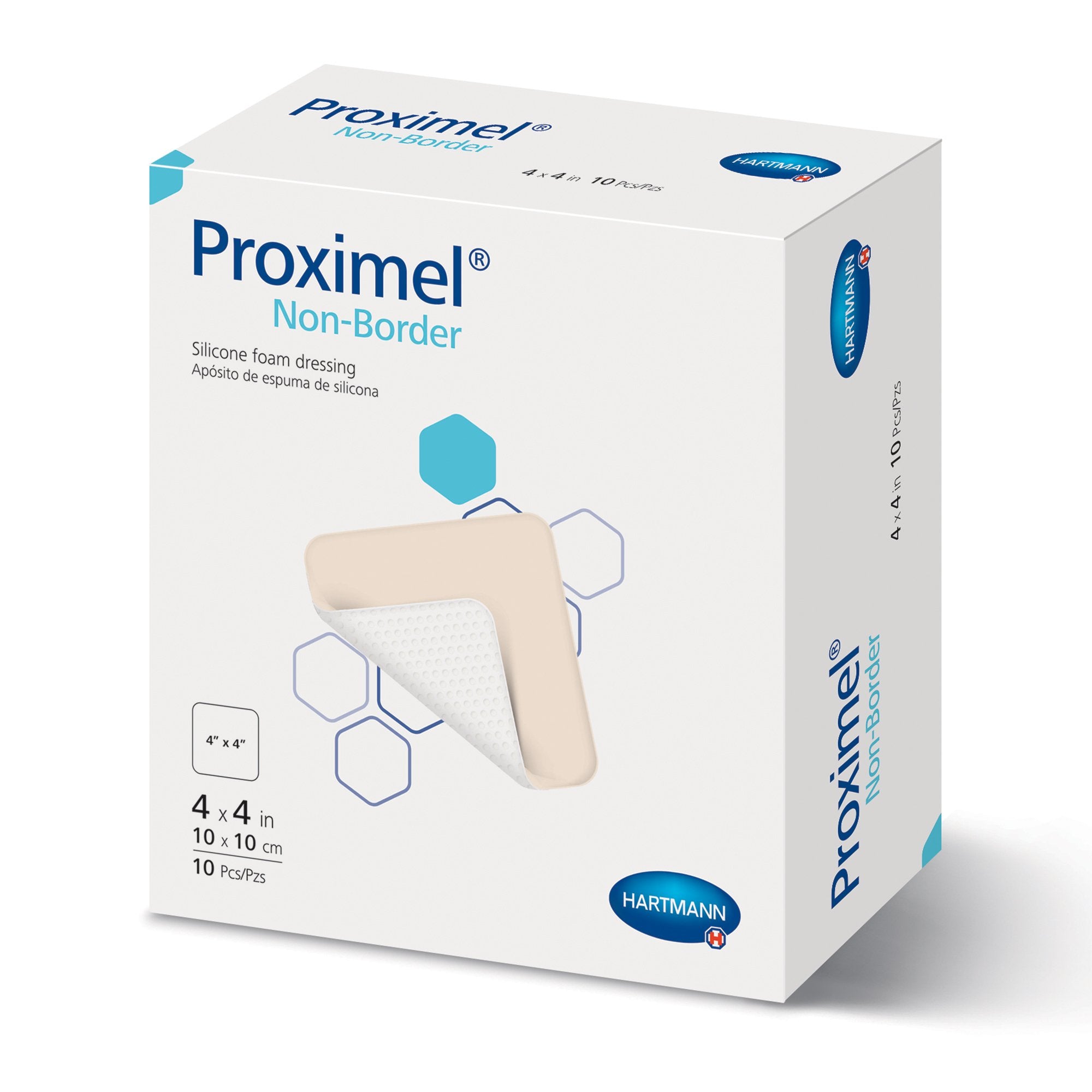 Foam Dressing Proximel® Basic Non-Border 4 X 4 Inch Without Border Waterproof Film Backing Nonadhesive Square Sterile