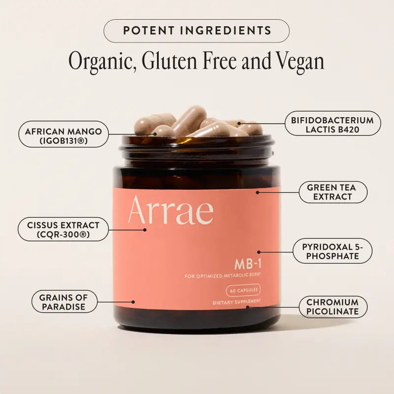 Arrae MB 1 | Natural Support for Energy, Blood Glucose, Cholesterol & Overall Health* | 30 Day Supply Healthcare Supplement