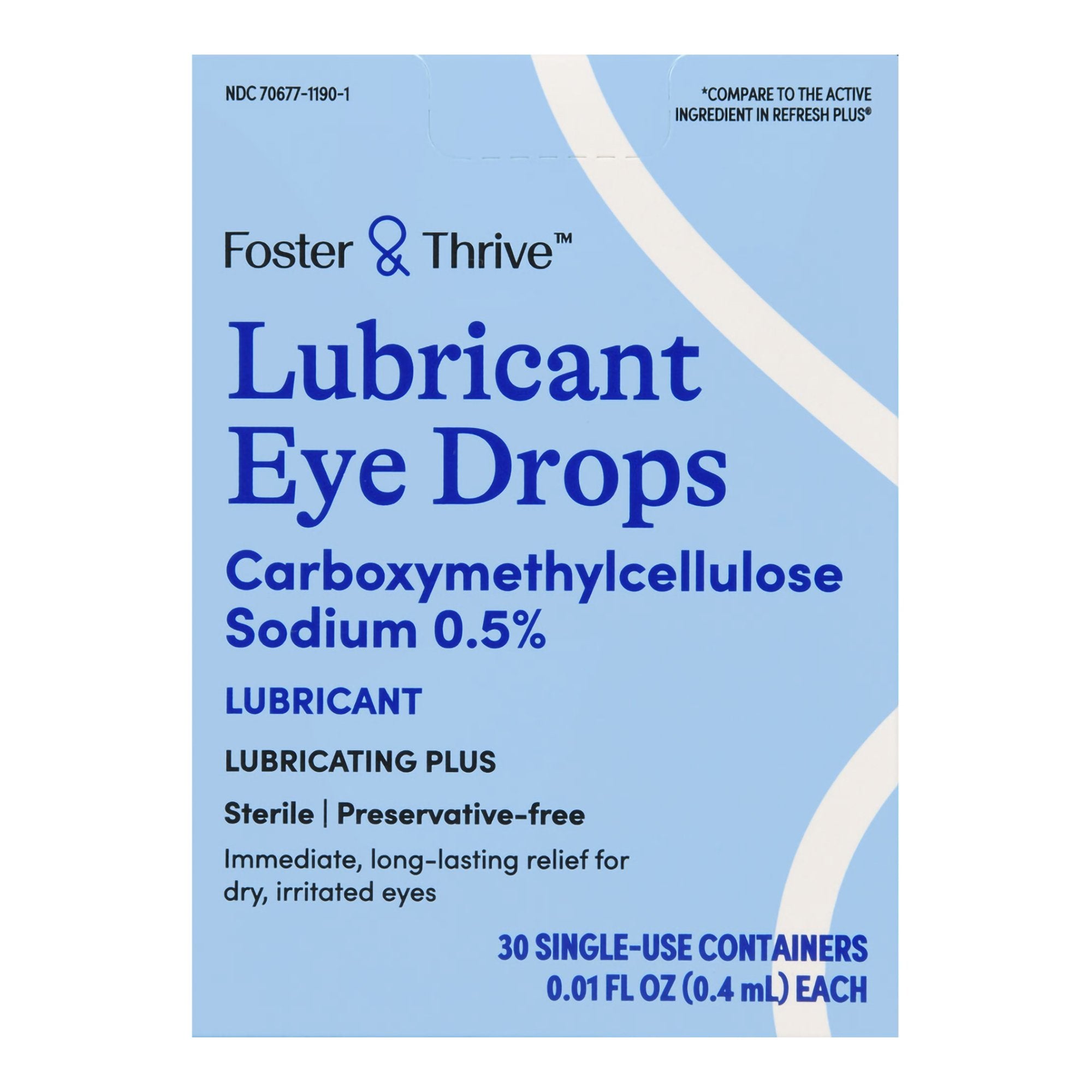 Eye Lubricant Foster & Thrive 0.01 oz. Eye Drops, Packaging Type- Each