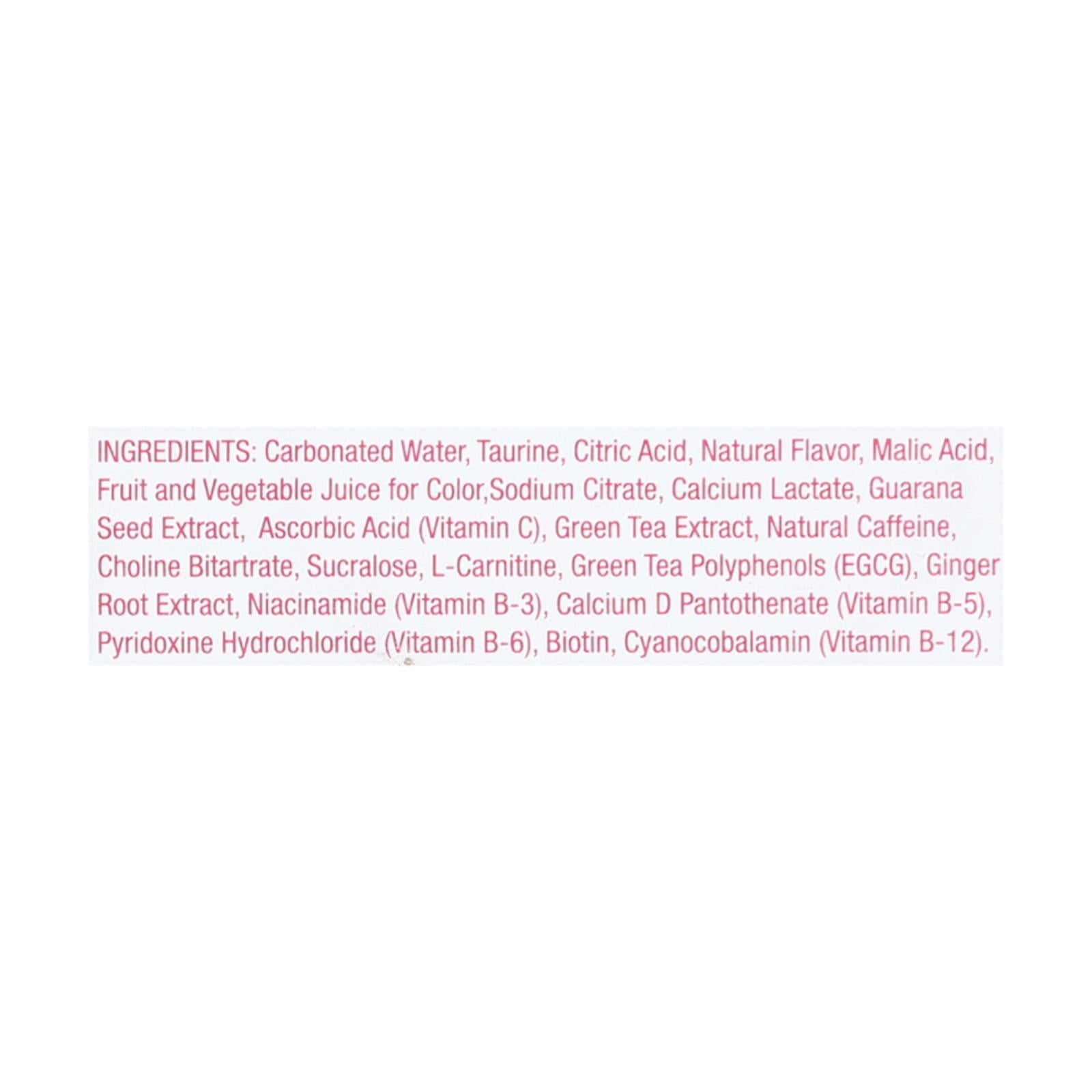aspire healthy energy sparkling raspberry acai case of 6 4 12 oz
