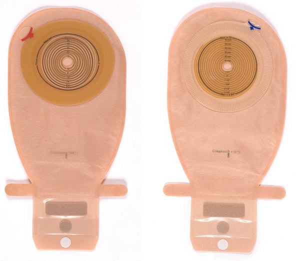 Ostomy Pouch Assura New Generation One Piece System 11 1/2 Inch Length Convex Light, Trim to Fit 3/4 to 1 3/4 Inch Stoma Drainable