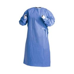 Fabric Reinforced Surgical Gown with Towel Astound Large Blue Sterile AAMI Level 3 Disposable