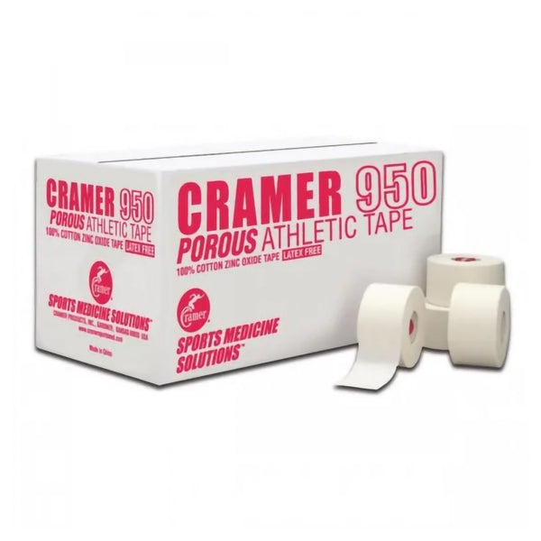 Athletic Tape Cramer 950 White 1 Inch X 15 Yard Cotton / Zinc Oxide NonSterile