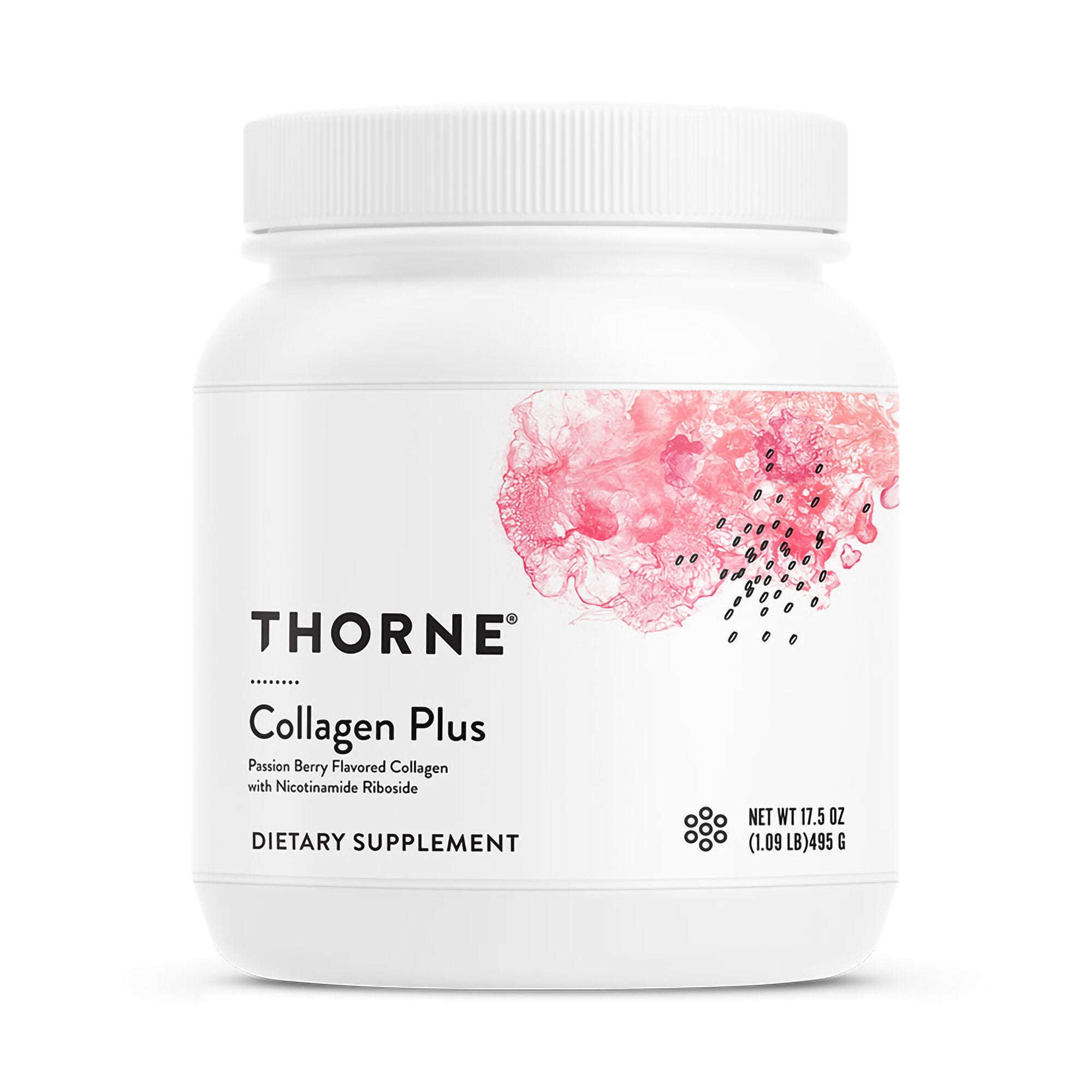 Dietary Supplement THORNE Collagen Plus Various Strengths Powder 17.5 oz. Passion Berry Flavor, Packaging Type- Case